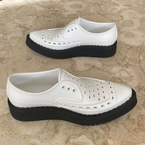 George X Native White Black Platform Creepers - Picture 8 of 15